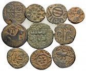 ISLAMIC. Circa 11th -13th century AD. (Bronze, 20.29 g). Lot of 10 Mamluk era bronzes with lovely "sand patinas".
Attractive Very fine. Lot sold as i...