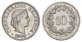 SCHWEIZ. EIDGENOSSENSCHAFT. 10 Rappen 1900 2.50 g. HMZ 2-1209 fast FDC 
Dieses Los unterliegt bei Auslieferung in der Schweiz der Margenbesteuerung ge...