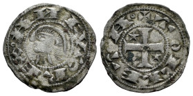 Alfonso I (1109-1126). Dinero. Toledo. (Bautista-No cita). Anv.: ºANFVS REX. Rev.: + TOLLETAº. Ve. 100,00 g. Estrella en 1º y 4º cuartel. MBC. Est...4...