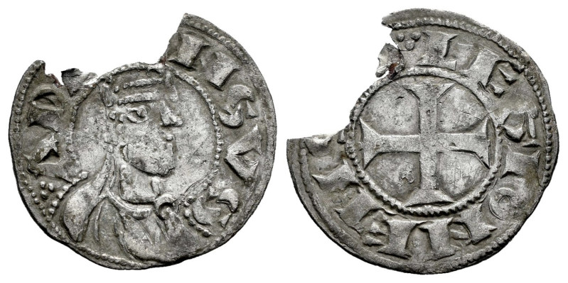 Alfonso VII (1126-1157). Dinero. León. (Bautista-200, como Alfonso IX). Anv.: :·...