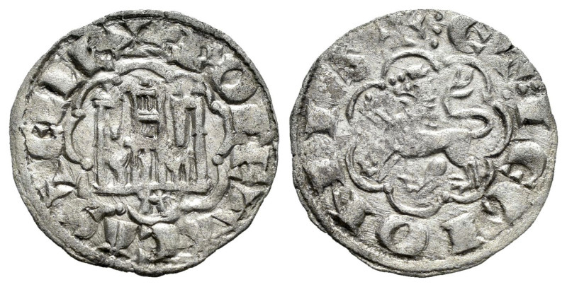 Alfonso X (1252-1284). Novén. Ávila. (Bautista-346). Ve. 0,82 g. A bajo el casti...