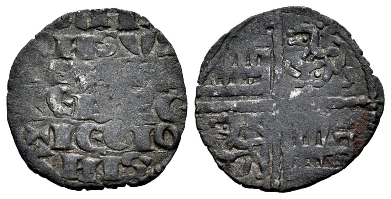 Alfonso X (1252-1284). Dinero de seis líneas. (Bautista-364). Ve. 0,90 g. Flor d...