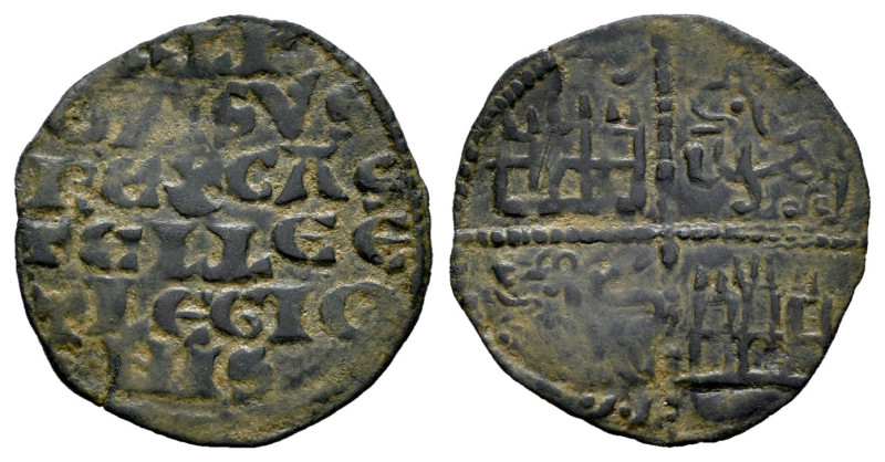 Alfonso X (1252-1284). Dinero de seis líneas. (Bautista-368). Ve. 0,61 g. Crecie...