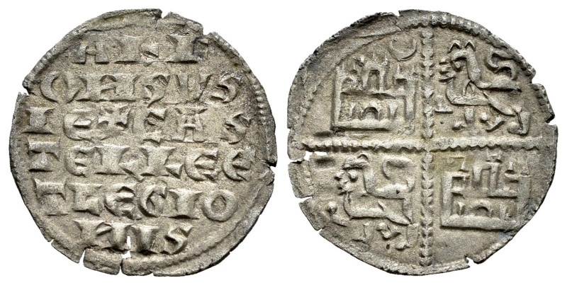 Alfonso X (1252-1284). Dinero de seis líneas. (Bautista-368). Ve. 0,67 g. Crecie...