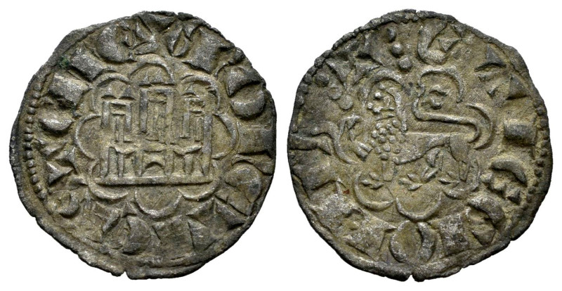 Alfonso X (1252-1284). Novén. Sin ceca. (Bautista-392). Anv.: + MONETA CASTELLE ...