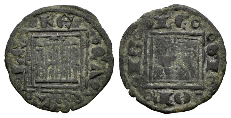 Alfonso X (1252-1284). Óbolo. Sin ceca. (Bautista-409.4). Anv.: oLEo / oCAo / oS...