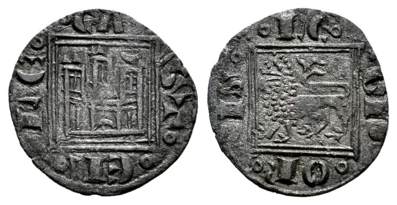 Alfonso X (1252-1284). Óbolo. (Bautista-418.2). Ve. 0,61 g. Creciente invertido ...