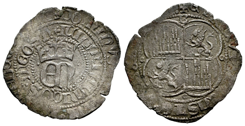 Enrique II (1368-1379). Real de vellón. Burgos. (Bautista-572.4). Ve. 2,28 g. B ...