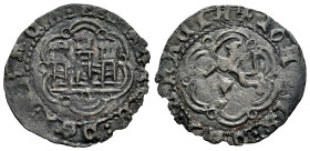 Juan II (1406-1454). Blanca. Ávila. (Bautista-814 var.). Anv.: + IOhANES : DEI :GRACI : . Rev.: + IOhANES : DEI : GRACIA. Ve. 1,45 g. A bajo el castil...