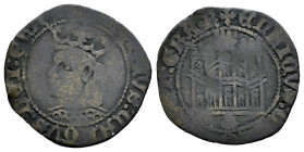 Enrique IV (1399-1413). Dinero. Coruña. (Bautista-988 var.). Anv.: ... CVS : CARTVS : DEI : GRA.... Rev.: + ENRICVS : C ... EI : GRA : R. Ve. 1,08 g. ...