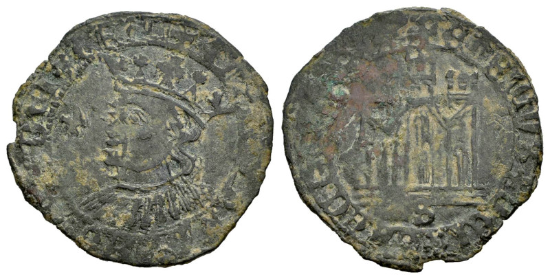 Enrique IV (1399-1413). Dinero. Sevilla. (Bautista-990.2 var.). Anv.: + ENRICVS ...