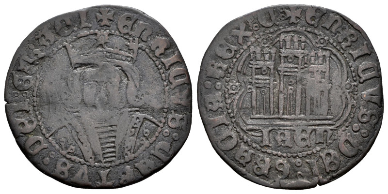 Enrique IV (1399-1413). Cuartillo. Jaén. (Bautista-1013). Anv.: + ENRICVS : CART...