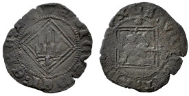 Enrique IV (1399-1413). Blanca de rombo. Coruña. (Bautista-1080.1 var.). Anv.: + ENRICVS : DEI : GRA : RE. Rev.: + XPS : VINCIT : XPS : ¿?. Ve. 1,12 g...