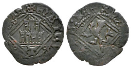 Enrique IV (1399-1413). Blanca de rombo. Toledo. (Bautista-1085 var.). Anv.: + ENRICV(S : DEI : CRAC)IA. Rev.: + XPS (: VINCIT : XP)S : RE. Ve. 0,67 g...