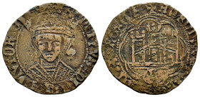 Alfonso de Ávila (1465-1468). Cuartillo. Toledo. (Bautista-1111 var.). Anv.: + DOMINVS : MICHI : ADIUTOR : E. Rev.: + ALFONSU(S : DEI : GRA)CIA : REX ...