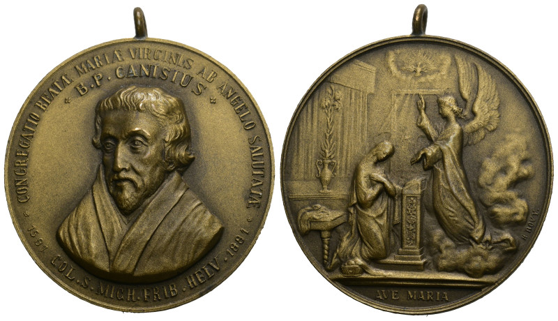 Petrus Canisius 1521-1597, Gründermedaille des St.Michels Kolegium in Freiburg 1...