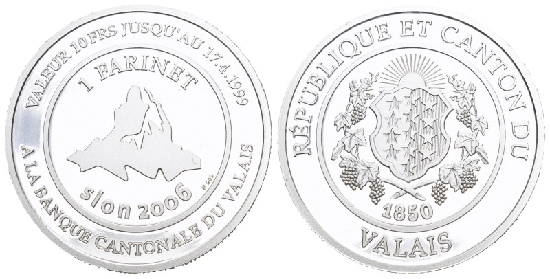 Wallis 2006, Olympia Kandidatur Sion, Silbermedaille 38mm FDC