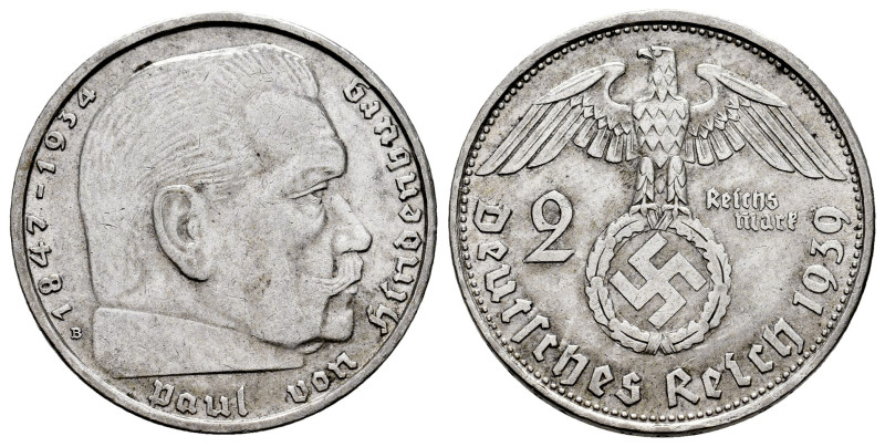 Germany. Third Reich. 2 reichsmark. 1939. Wien. B. (Km-93). Ag. 7,94 g. Almost X...