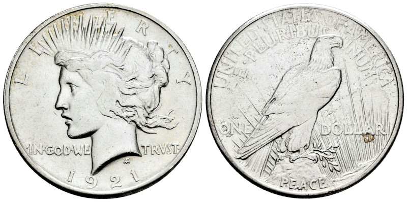 U.S. Coins. Peace Dollar. 1 dollar. 1921. Philadelphia. (Km-150). Ag. 26,72 g. S...