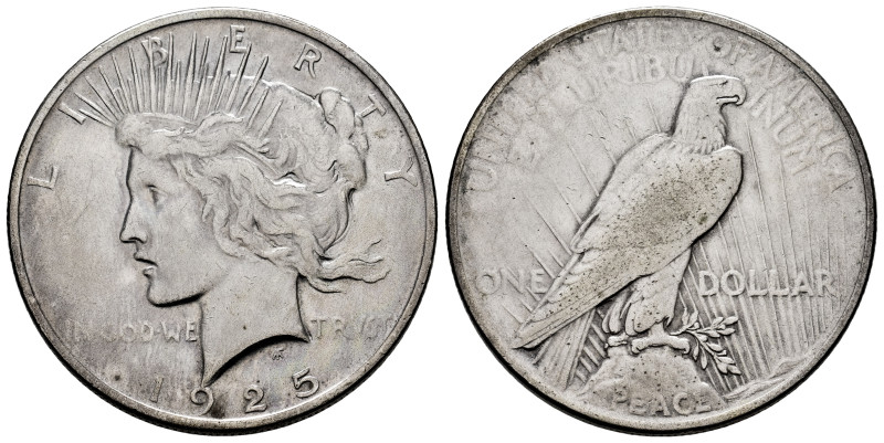 U.S. Coins. Peace Dollar. 1 dollar. 1925. Philadelphia. (Km-150). Ag. 26,74 g. S...