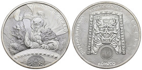 Korea. 1 clay. 2021. Ag. 31,10 g. Chiwoo Cheonwang. PROOF. Est...45,00. 

Spanish description: Korea. 1 clay. 2021. Ag. 31,10 g. Chiwoo Cheonwang. P...