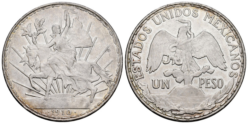 Mexico. 1 peso "Caballito". 1910. (Km-453). Ag. 27,07 g. It retains some luster....