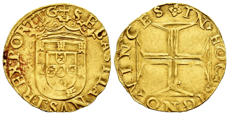 Portugal. D. Sebastiao I (1557-1578). Cruzado. Lisbon. (Gomes-57.04). (Fried-41)...