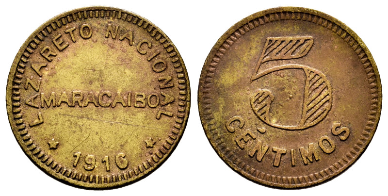 Venezuela. Maracaibo. Lazareto Nacional. 5 centimos. 1916. (Km-L19). Ae. 2,88 g....