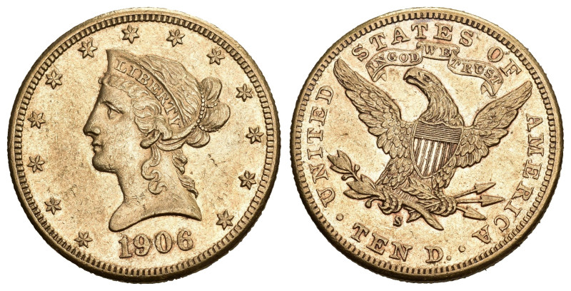 USA 1906 10 Dollar Gold 16.7g seltene Erhaltung vorzüglich