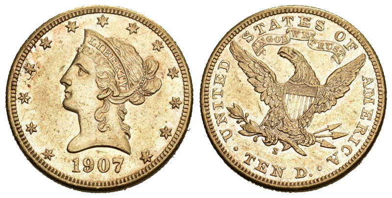 USA 1907 10 Dollar Gold 16.7g selten vorzüglich