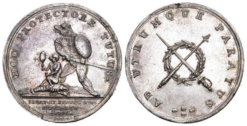 SCHWEIZ | SWITZERLAND | SUISSE | SWIZZERA Medaillen. Sechzehnerpfennig 1776. Des...