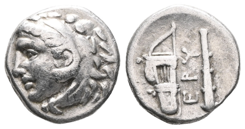 Greek IONIA, Erythrai. Circa 315-310 BC. AR Hemidrachm . Rhodian standard. Head ...