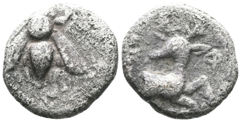 Greek Coins
IONIA. Ephesos. Hemiobol (Circa 390-380 BC). Obv: E - Φ. Bee. Rev: ...