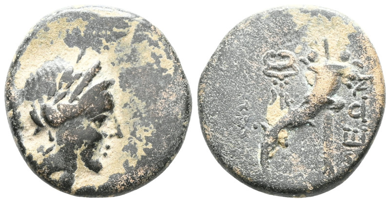 GREEK
Phrygia, Laodikeia, after 133 BC. AE . Obv: Laureate, draped bust of Laod...