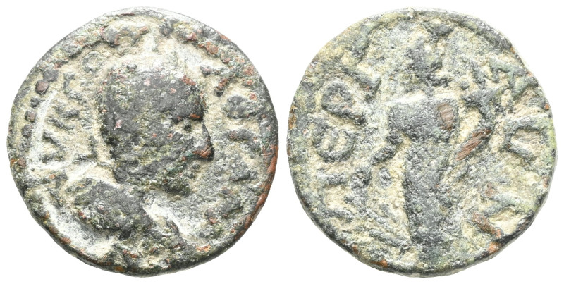 PAMPHYLIA, Perge. Gallienus. AD 253-268. Æ Decassarion . Laureate, draped, and c...