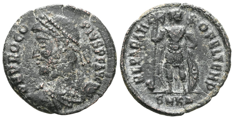 Roman Imperial Procopius 365-366 Follis , Constantinopel . Av.: DN PROCOPIVS PV ...