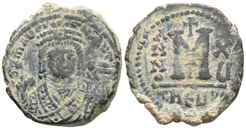 Byzantine
Maurice Tiberius, AE, Follis, (Bronze) Theoupolis (Antioch) 582-602 A...