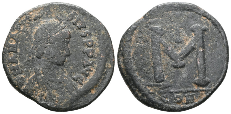 ANASTASIUS I. 491-518 AD. Æ Reduced Follis . Constantinople mint. Struck circa 4...