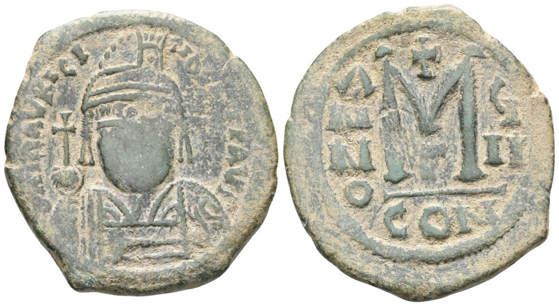 MAURICE TIBERIUS, (A.D. 582-602), follis, Constantinople mint, Officina **D* of ...