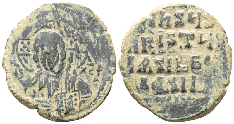 Byzantine
Anonymous. Class A2. Time of Basil II-Constantine VIII (976-1035) AE ...