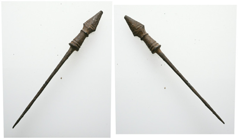 ANCIENT ROMAN BRONZE SPEAR HEAD.(Circa 2th Century).Ae.

 Weight:5,1 gr Diamet...