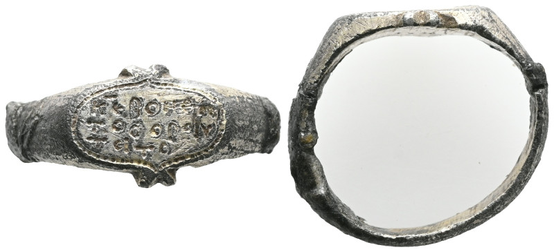 ANCIENT BYZANTINE SILVER RING ( 7th - 10th ) AR.

 Weight:3,3 gr Diameter:22,2...