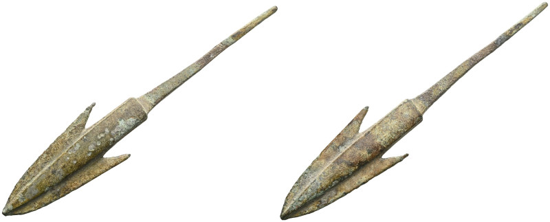 ANCIENT ROMAN BRONZE SPEAR HEAD.(Circa 2 th Century). Ae.

 Weight:6,5 gr Diam...