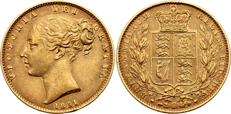 Great Britain 1 Sovereign 1851

KM# 736.1, Sp# 3852, N# 5760; Gold (.917) 7.99...