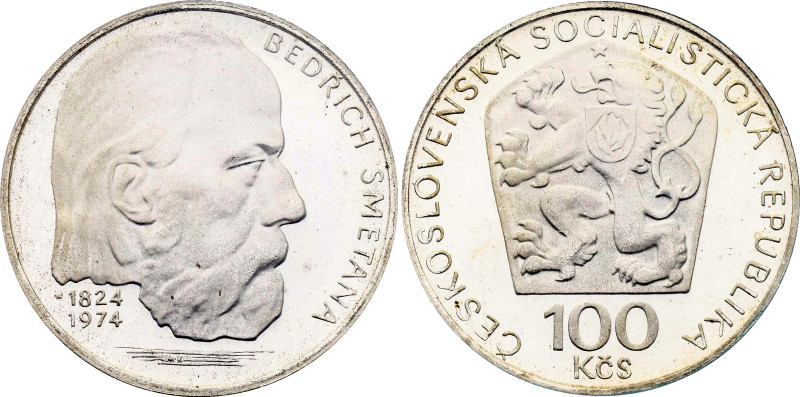 Czechoslovakia 100 Korun 1974 Proof

KM# 82, N# 12653; Silver 15.00 g., Proof;...