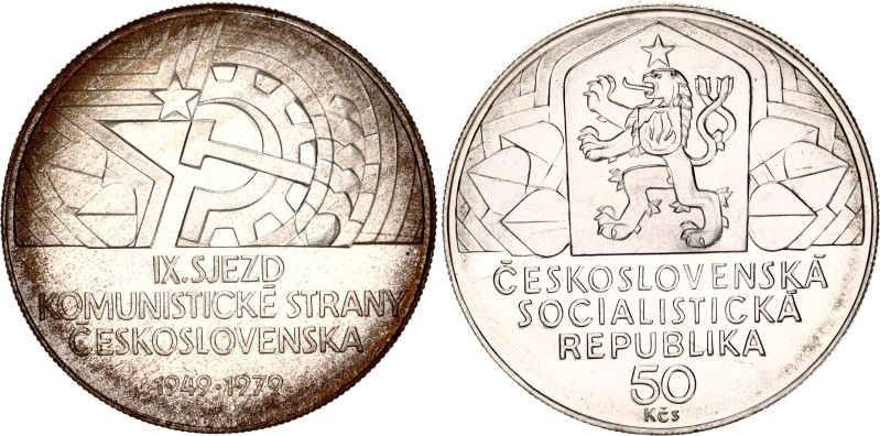 Czechoslovakia 50 Korun 1979

KM# 98, N# 12643; Silver 13.06 g; 30th Anniversa...