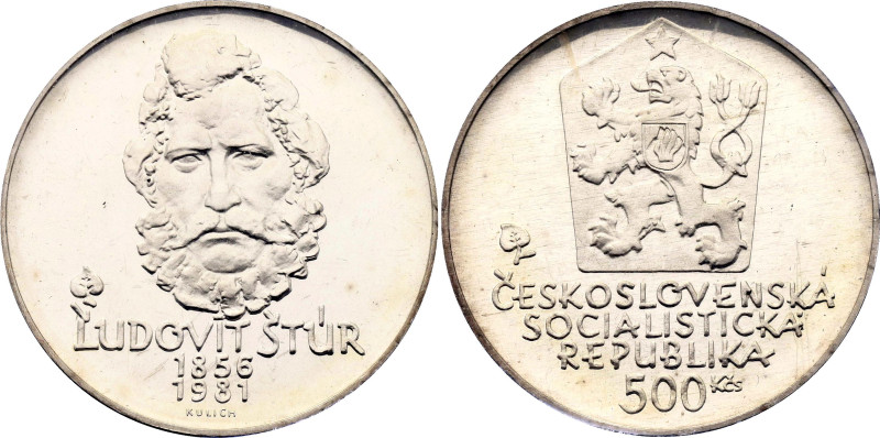 Czechoslovakia 500 Korun 1981 Proof

KM# 105, N# 20201; Silver 24.00 g., Proof...