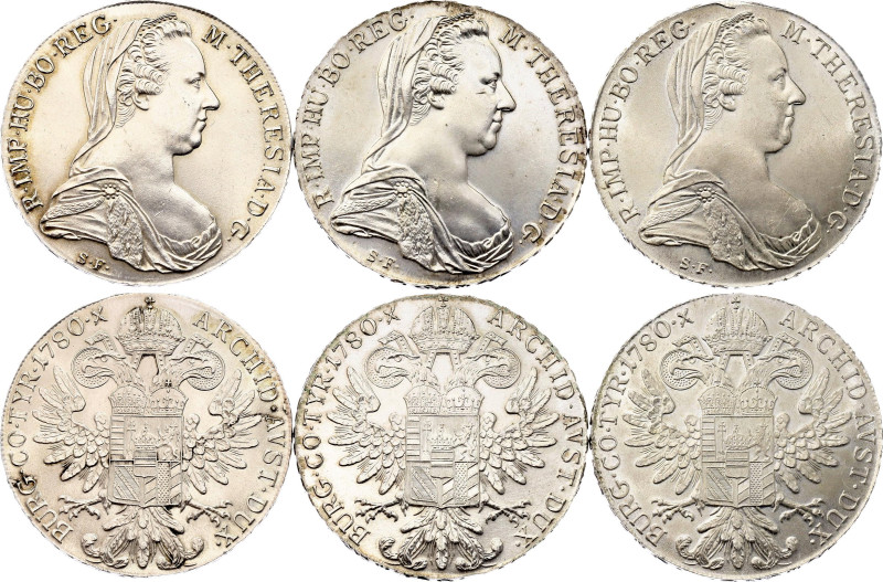 Austria 3 x 1 Taler 1780 SF Restrike

KM# T1, N# 7393; Silver., Total weight 8...