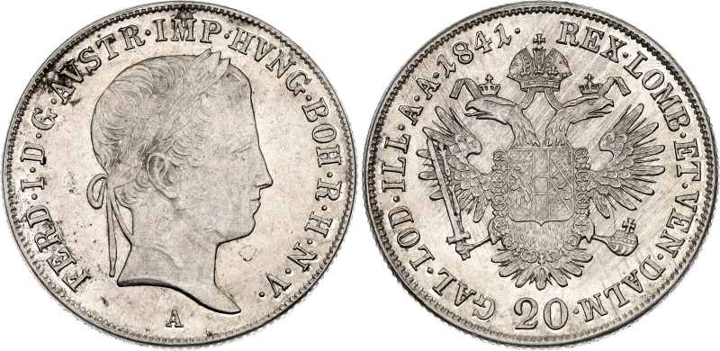 Austria 20 Kreuzer 1841 A

KM# 2208, N# 18459; Silver 6.68 g.; Ferdinand I; Vi...