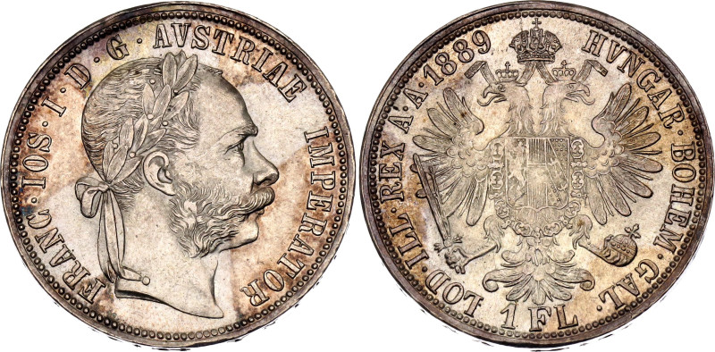 Austria 1 Florin 1889

KM# 2222, N# 4726; Silver 12.33 g.; Franz Joseph I; Vie...